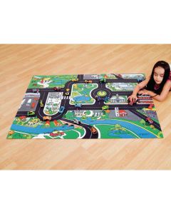 Large Roadway Playmat and 75 Die - Cast Cars