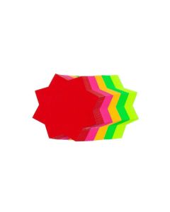 Fluorescent Stars 3in Assorted - Pack of 50