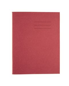 Exercise Book 9 x 7 - 32 Pages - 8mm Ruled With Margin - Red - Pack of 100
