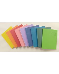 8 x 6.5" Exercise Book 48 Page 15mm Top Plain Bottom Ruled - Yellow - Pack of 100