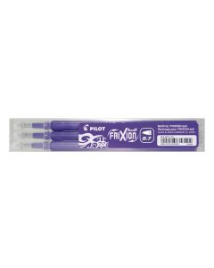 Pilot FriXion Ball and Clicker Refills Pen - Purple - Pack of 3