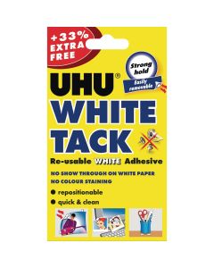 UHU White Tack White 86.5g - Pack of 12