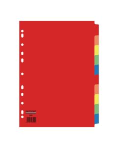 Eastlight A4 Bright Subject Dividers 10-part Europunched