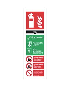 Safety Signs - Fire Extinguisher - CO2