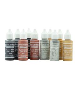Glass Paint Outliner Pack 30ml - Pack of 10