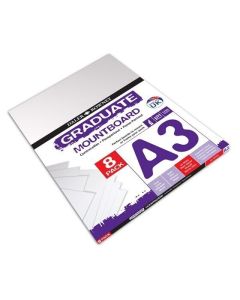 Graduate Mountboards A3 - Ice White - Pack of 8