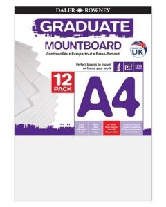 Graduate Mountboards A4 - Ice White - Pack of 12