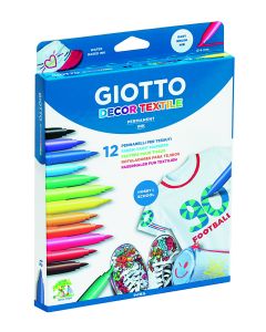 Giotto Textile Felt Tip Pens - Pack of 12