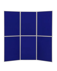 6 Panel Fold-Up Display Screen (With Header) - Blue