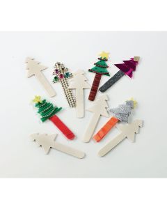 Christmas Tree Craft Sticks - Pack of 10