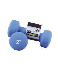 Fitness Mad Neoprene Dumbbells - 2kg - Blue - Pair