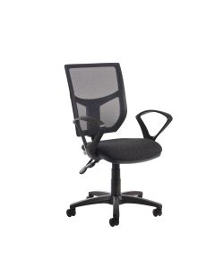 Altino High Back Operator's Chair - Fixed Arms - Charcoal