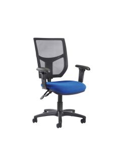 Altino High Back Operator's Chair - Adjustable Arms - Blue