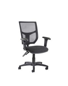 Altino High Back Operator's Chair - Adjustable Arms - Charcoal