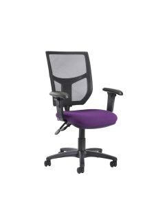 Altino High Back Operator's Chair - Adjustable Arms - Purple