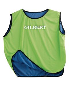 Gilbert Reversible Rugby Bib - Blue/Green - Junior