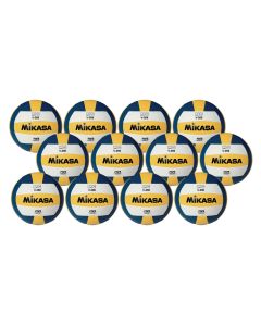 Mikasa MGV Volleyball - 260g - Yellow/White/Blue - Pack of 12