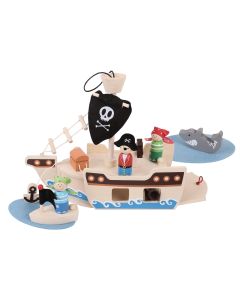 Bigjigs Toys Mini Pirate Ship Playset
