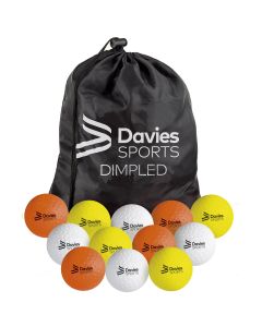 Davies Sports Practice Hockey Ball Set - Dimpled - Pack of 24