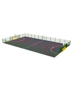 MUGA High Level Primary - Yellow Frame - Green Fencing