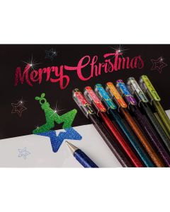 Pentel Glitter Rollerball Pens - Assorted - Pack of 8
