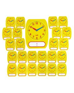 Classroom Write-On Wipe-Off Clock - Pack of 25