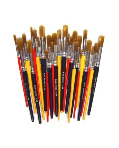 Golden Nylon Paint Brush Assorted Classpack - Pack of 30