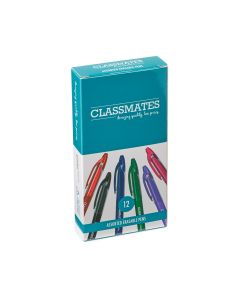 Classmates Erasable Rollerball Pen - Assorted - Pack of 12