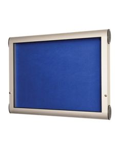 Weathershield Outdoor Showcase - 1031 x 1220mm - Aluminium/Blue