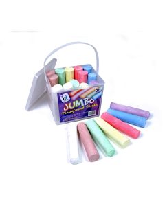 Jumbo Playground Chalk - Assorted - Pack of 20