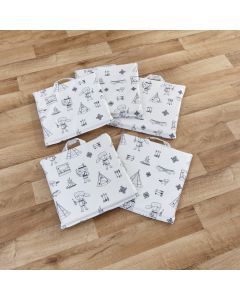 Welcome To My Tribe Wipe Clean Coated Sit Upons - Pack of 5
