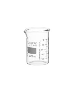 Philip Harris Beaker Squat Form With Spout 50ml - Pack of 12