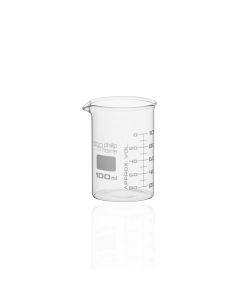 Philip Harris Beaker Squat Form With Spout 100ml - Pack of 12