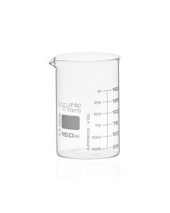 Philip Harris Beaker Squat Form With Spout 150ml - Pack of 12
