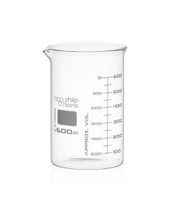 Philip Harris Beaker Squat Form With Spout 600ml - Pack of 6
