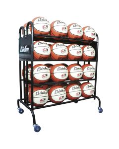 32 Ball Storage Trolley with Brakes - Black