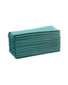 CentreFold Hand Towel Green 1ply - Pack of 15