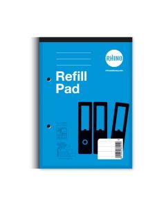 Rhino A5 Refill Pads 60 Pages 8mm Margin Blue - Pack of 6