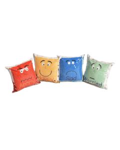 Reversible Sequin Emotion Cushions - Pack of 4