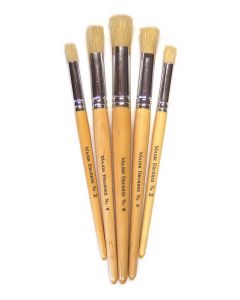 Hog Short Stencil Brushes - Pack of 5