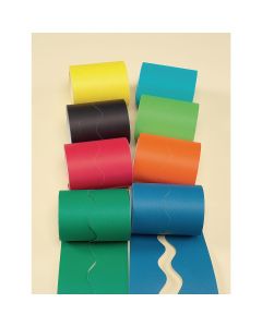 Fadeless Scalloped Card Border Rolls - 57mm x 15m - Pack of 8