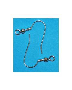 Jewellery Findings Silver Ear Wires - Pack of 100