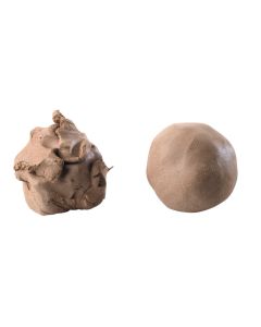 Fired Crank Clay - Glazed (left) and Unglazed (right)