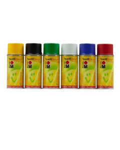 Spray Frabric Paints Mixed Colours - Pack of 6