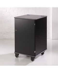 MM100 Coloured Mobile Multi-Media Cabinets - Black - Pack of 2