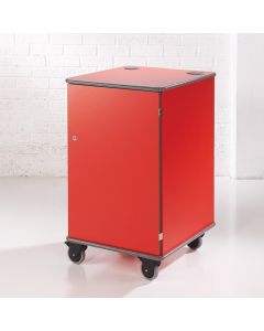 MM100 Coloured Mobile Multi-Media Cabinets - Red - Pack of 4