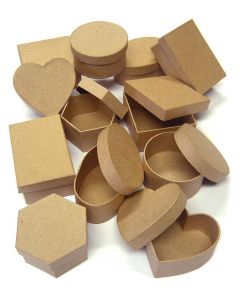 Paper Mache Boxes - Pack of 12