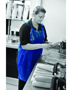 PE Disposable Aprons - Blue - Pack of 100
