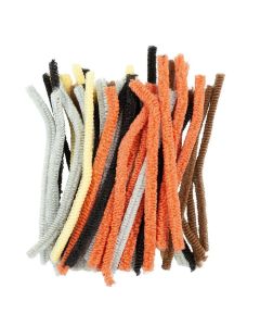 Hair Loop Pipe Cleaners - Assorted Hair Colours - Pack of 50