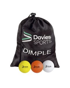 Davies Sports Practice Hockey Ball Set - Dimpled - Pack of 12